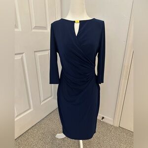 Lauren Ralph Lauren Deep Blue Long Sleeve Dress